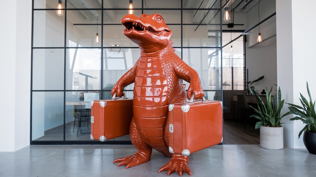 Imagen diseño cocodrilo en 3D