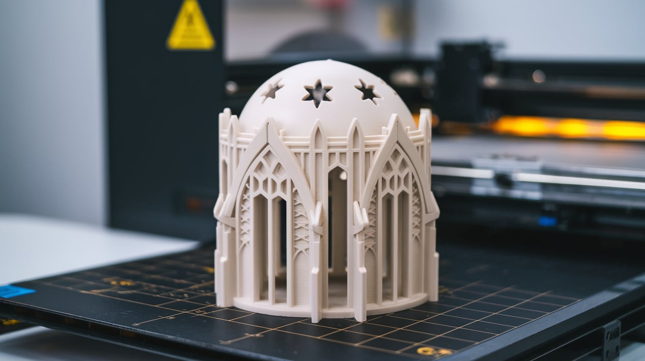 Diseño edificio cúpula 3D