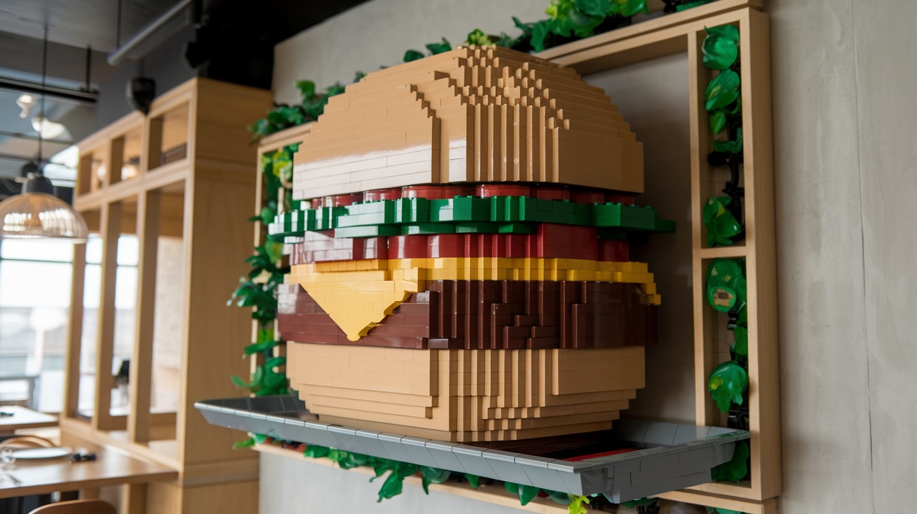 Disñeo hamburguesa 3D
