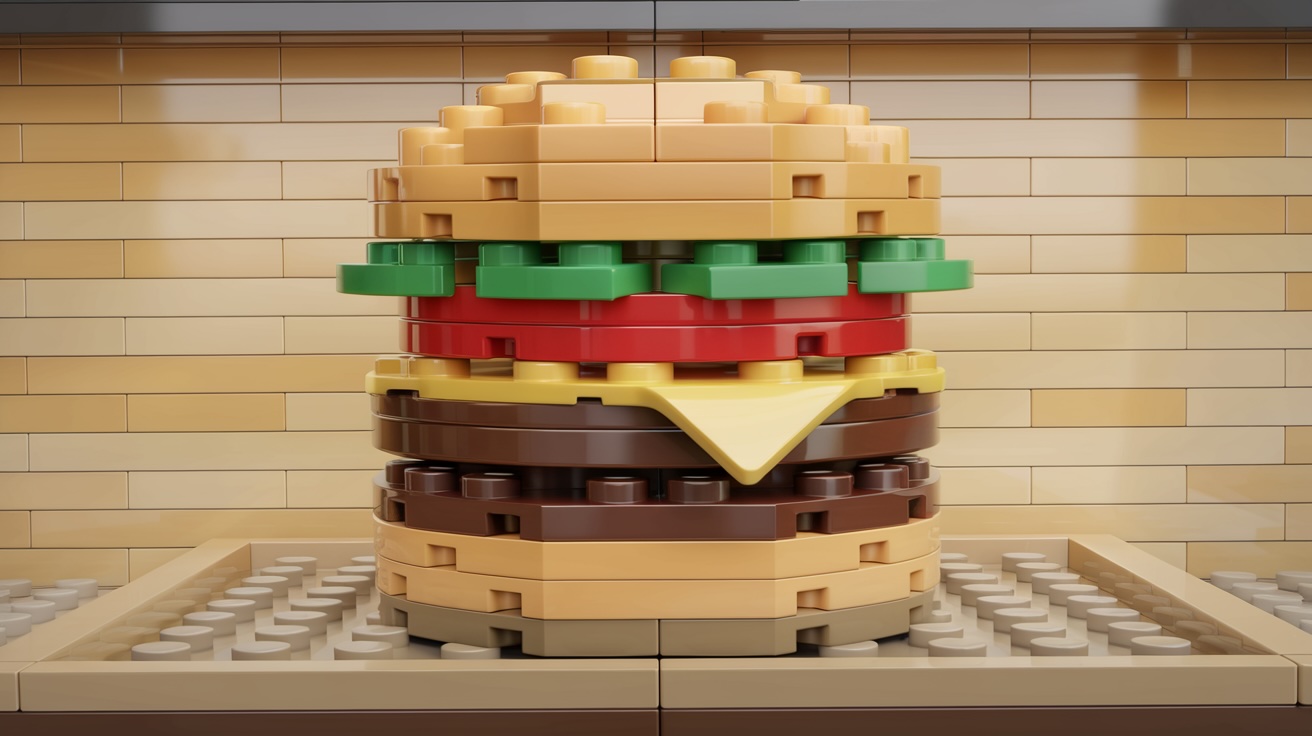 Imagen hamburguesa 3D